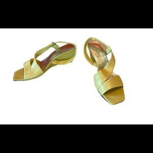 Preloved Franco Sarto leather yellow sandals